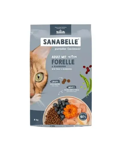 SANABELLE Hrana uscata pentru pisici adulte cu pastrav, 8 kg
