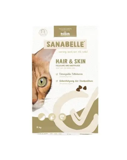 SANABELLE Hair&amp;Skin hrana uscata pentru pisici adulte, 8 kg