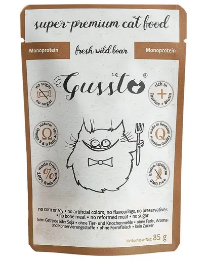 GUSSTO Cat Fresh Wild Boar CARNE PROASPATA DE MISTRET 85 g