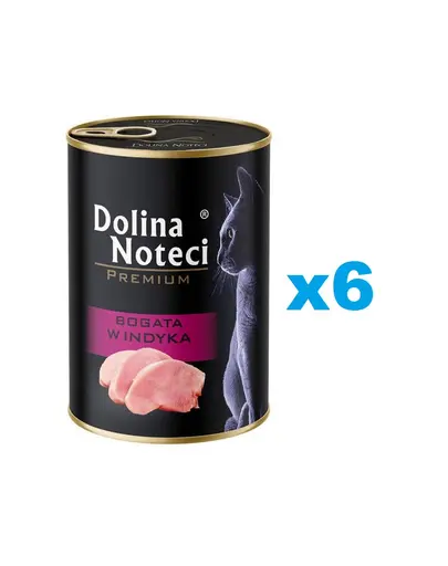 DOLINA NOTECI Premium Bogata in curcan 6x400 g hrana pisica