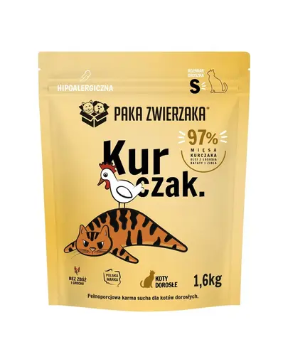 PAKA ZWIERZAKA Hrana uscata cu pui pentru pisici 1,6 kg