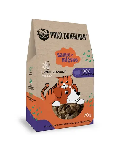 PAKA ZWIERZAKA Carne pura de miel 70 g carne liofilizata pentru Caini si pisici