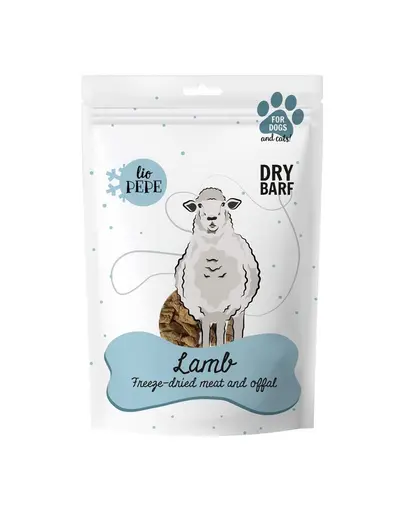 PAKA ZWIERZAKA PEPE Freeze-dried carne liofilizata pentru caini si pisici, plamani de miel 30g