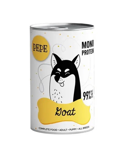 PAKA ZWIERZAKA PEPE Hrana umeda monoproteica cu carne de capra 99% 800 g