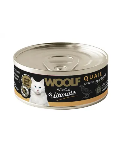 WOOLF Wild Cat Ultimate Sterilised Quail pate 85g hrana pisici sterilizate cu prepelita
