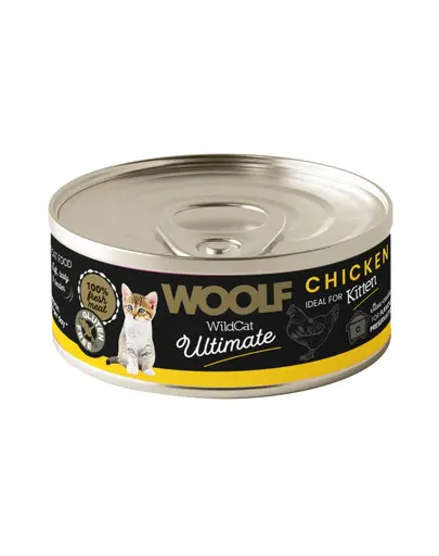 WOOLF Wild Cat Ultimate Kitten Chicken Pate 85g hrana cu pui pentru pisoiasi