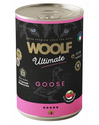 WOOLF Ultimate Adult Dog gasca si zmeura 400g hrana Caini adulti
