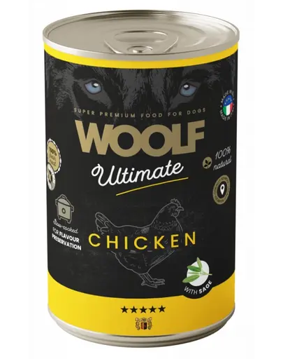 WOOLF Ultimate Adult Dog Chicken with Sage 400g hrana umeda Caini pui cu salvie 400g