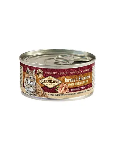 CARNILOVE Adult Cat curcan si ren 100g hrana umeda pisici adulte