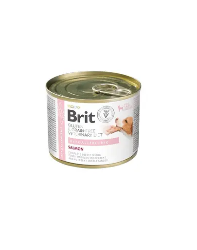 BRIT VD Grain Free Hypoallergenic conserva 200 g somon cu mazare pentru caini cu intoleranta alimentara
