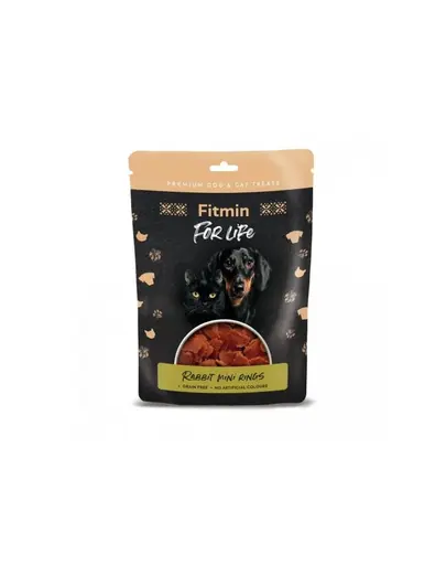 FITMIN For Life Rabbit Mini Rings gustare cu iepure pentru caini si pisici 70g