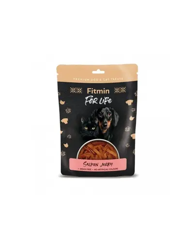 FITMIN For Life somon jerky mini caini si pisici gustari naturale 70 g