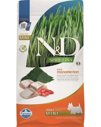 Farmina N&D Adult Mini hering & goji 800g hrana caine rasa mica
