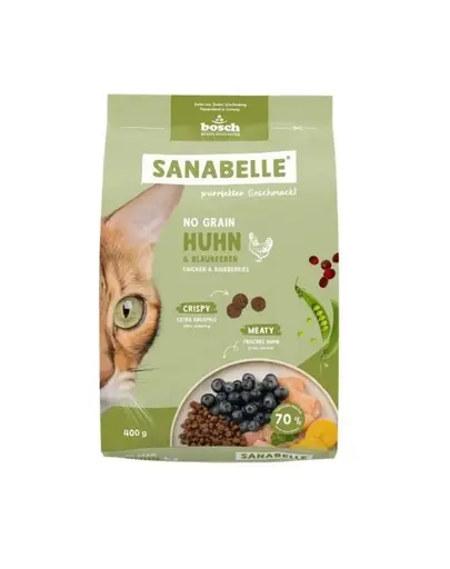 SANABELLE No Grain 400 g hrana completa fara cereale pentru pisici, cu pui