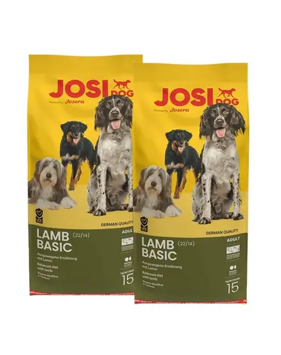 JOSERA JosiDog Lamb Basic 2x15kg hrana Caini cu miel