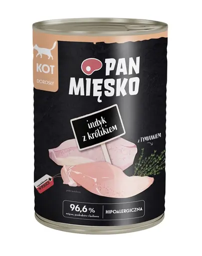 PAN MIESKO Curcan cu Iepure hrana umeda pentru pisici 400 g