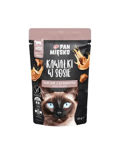 PAN MIESKO hrana pentru pisici bucatele pui si prepelita in sos 85 g