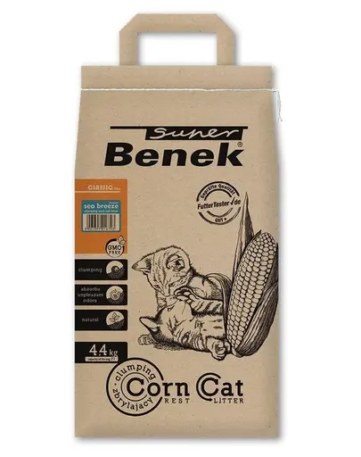 BENEK Super Corn Cat Asternut pentru litiera, miros marin 7 L