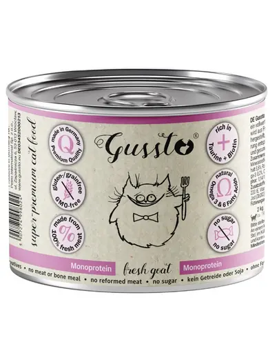 GUSSTO Cat Fresh Goat 200 g hrana pisici umeda monoproteica cu capra