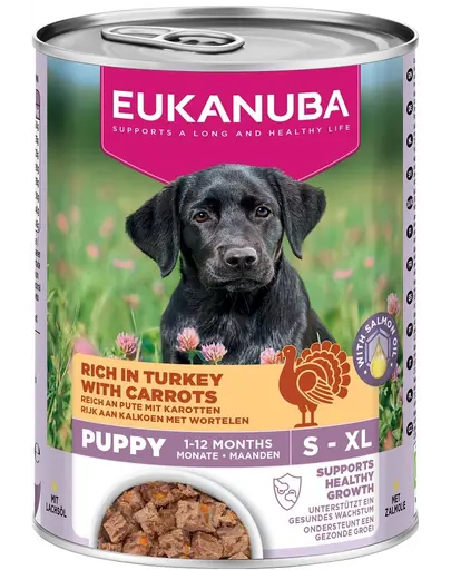 EUKANUBA Life Care Puppy pate pentru catei bogat in curcan si morcovi 400 g