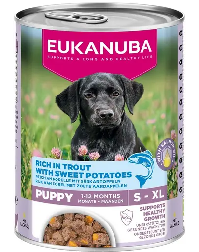 EUKANUBA Life Care Puppy Rich in Trout 400 g pate catei bogat in pastrav si cartofi dulci