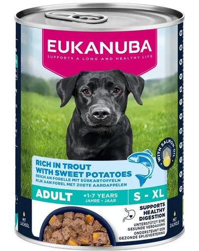 EUKANUBA Life Care Adult Rich in Trout 400 g pate Caini bogat in pastrav si cartofi dulci