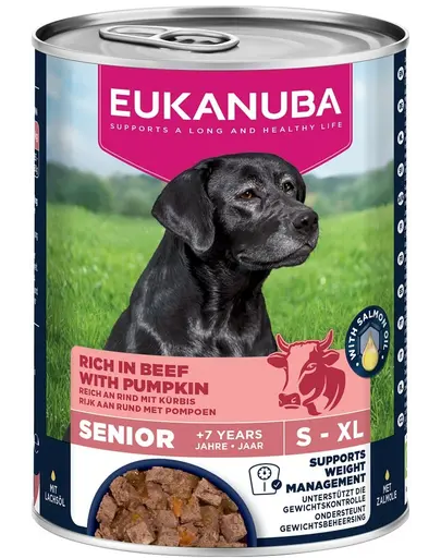 EUKANUBA Life Care Senior Rich in Beef 400 g pate pentru caini seniori bogat in vita si dovleac