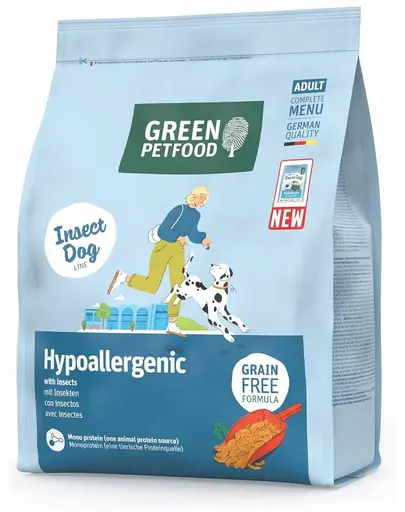 GREEN PETFOOD InsectDog Hypoallergen 900g hrana hipoalergenica fara cereale cu insecte pentru Caini