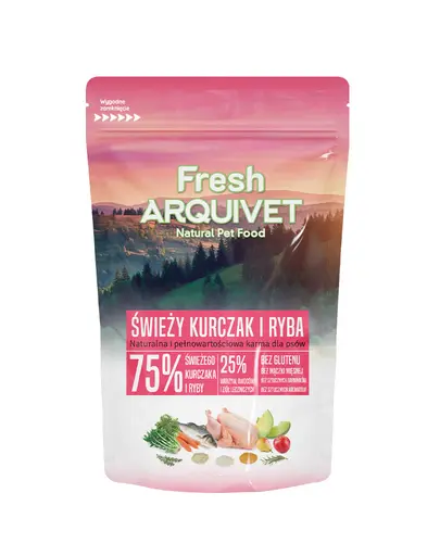 ARQUIVET Fresh Hrana semi-umeda Caini, pui si peste oceanic 100 g