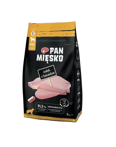 PAN MIESKO Hrana caini adulti, curcan si fazan S 3 kg