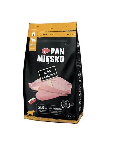 PAN MIESKO Hrana caini adulti, curcan si fazan S 2x3 kg