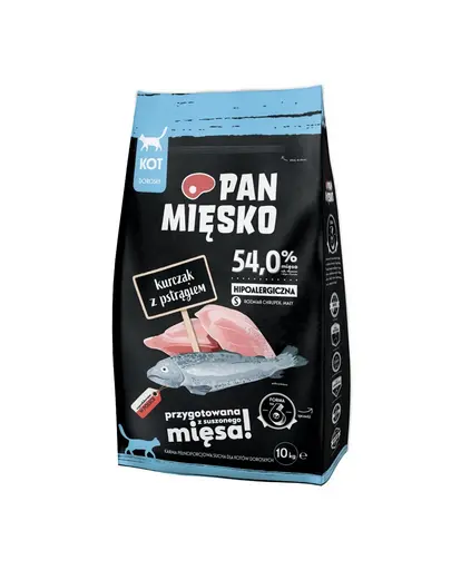 PAN MIESKO Hrana pisici adulte, cu pastrav si pui S 10 kg