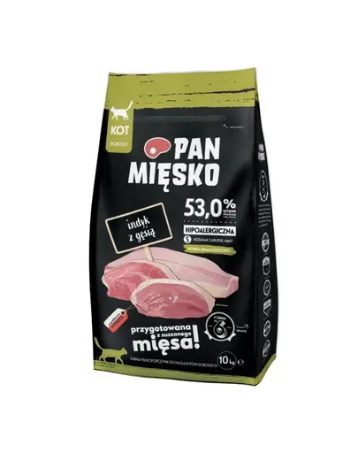 PAN MIESKO Hrana uscata pentru pisici, cu curcan si gasca S 10kg