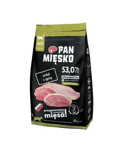 PAN MIESKO Hrana uscata pentru pisici, cu curcan si gasca S 2x10kg