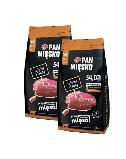 PAN MIESKO Vitel cu rata hrana uscata pentru pisici M 2x1,6 kg