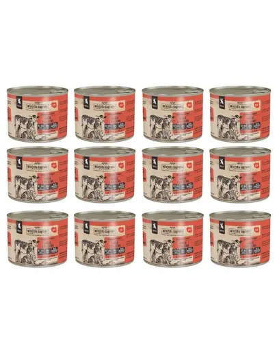 WIEJSKA ZAGRODA Iepure cu vitel umed hrana pentru pisici 12x200 g