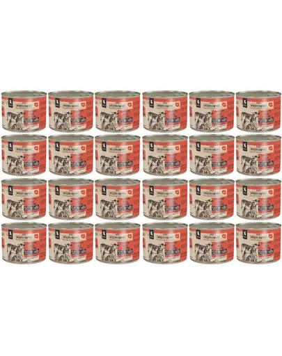 WIEJSKA ZAGRODA Hrana umeda pentru pisoi iepure cu vitel, 24x200 g