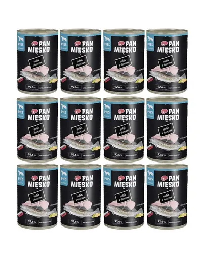 PAN MIESKO Curcan cu Cod Hrana umeda completa pentru caini 12x400 g