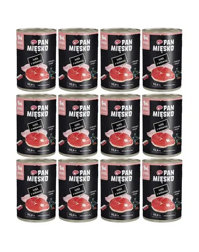 PAN MIESKO Curcan cu vita hrana umeda pentru catei 12x400 g