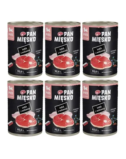 PAN MIESKO Curcan cu vita hrana umeda pentru catei 6x400 g