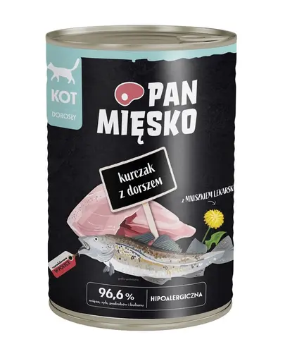PAN MIESKO Pui cu cod hrana umeda pentru pisici 400 g