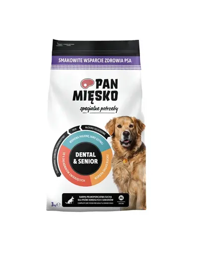 PAN MIESKO Hrana Speciala Dental & Senior pentru Caini adulti si seniori crochete marimea M 3 kg