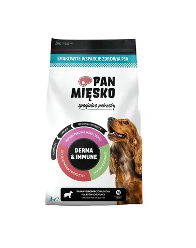 PAN MIESKO Piele si Imunitate Hrana uscata pentru Caini cu cerinte speciale M, 3 kg