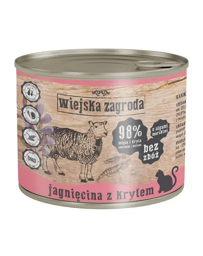 WIEJSKA ZAGRODA Adult Miel si krill 24x200 g conserva hrana pisica