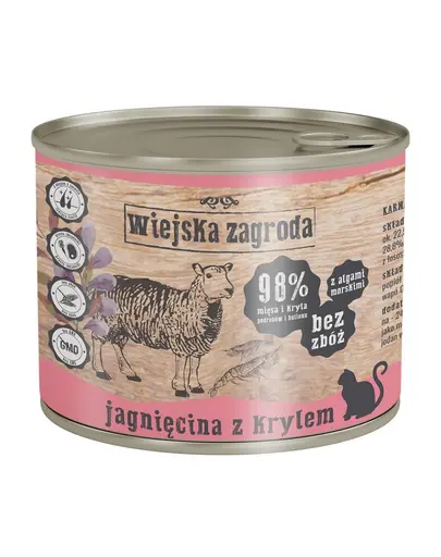 WIEJSKA ZAGRODA Adult Miel si krill 12x200 g conserva hrana pisica