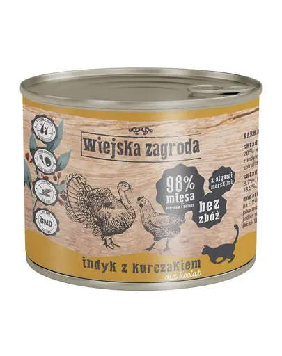 WIEJSKA ZAGRODA Kitten curcan si pui 6x200 g hrana pisoi