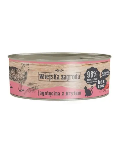 WIEJSKA ZAGRODA Adult Hrana umeda pentru pisici adulte, cu miel si krill 85 g
