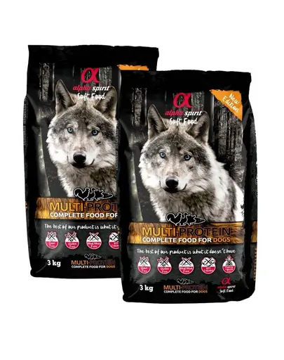 ALPHA SPIRIT Multiprotein 2x3kg hrana pentru Caini