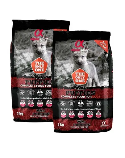 ALPHA SPIRIT Puppy hrana moale catei 2x3kg