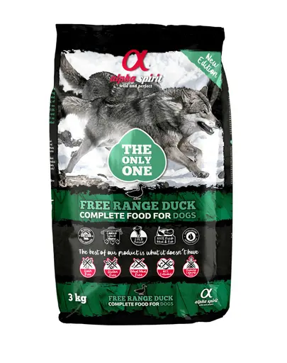 ALPHA SPIRIT Free range duck Hrana uscata caini,cu rata 3 kg